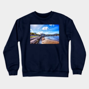 Conwy castle And Harbour Crewneck Sweatshirt